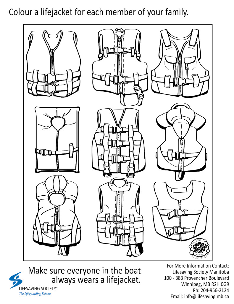 Life Jacket Coloring Pages 2025 